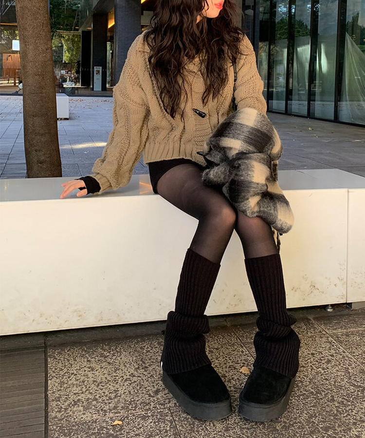 セクニットリブショートパンツ BLACK