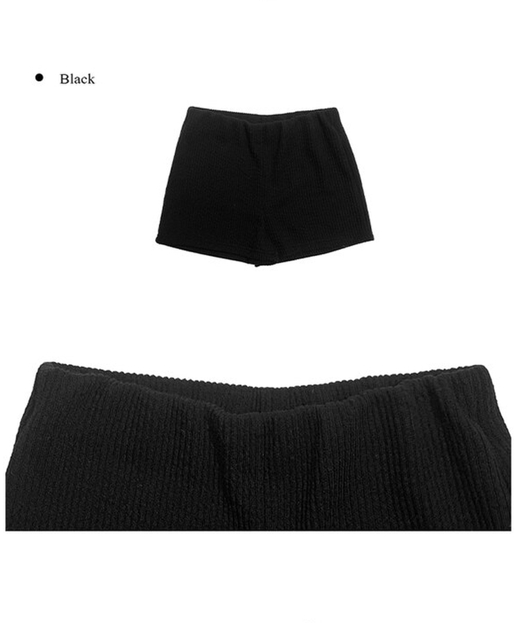 セクニットリブショートパンツ