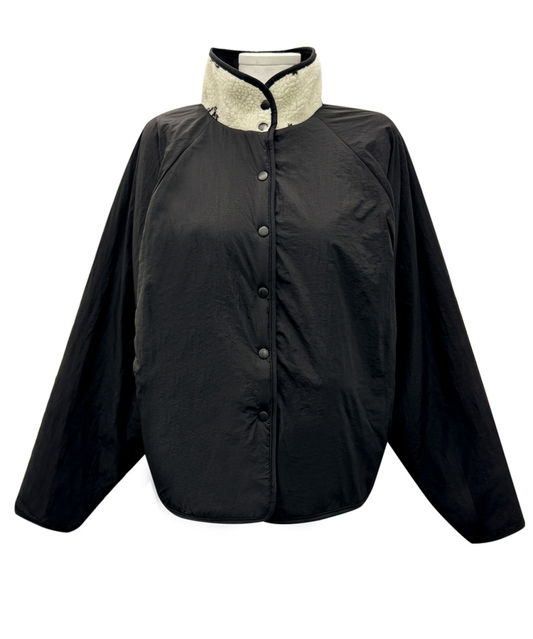 꽃 리버시블 뽀글이 후리스