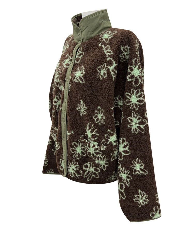 꽃 리버시블 뽀글이 후리스