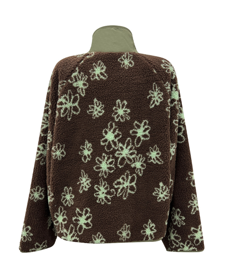 꽃 리버시블 뽀글이 후리스