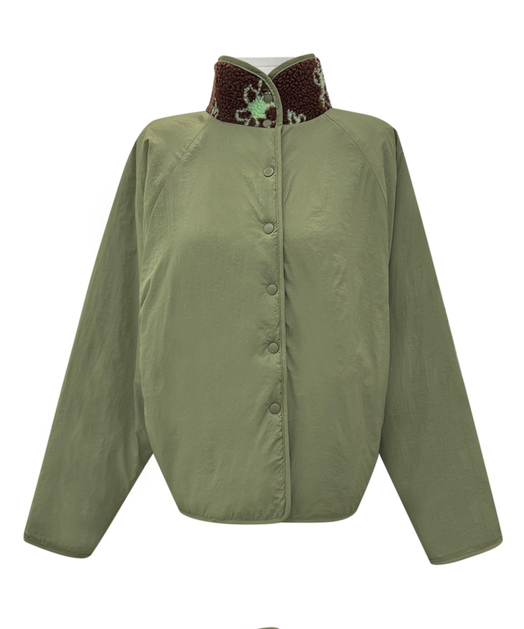 꽃 리버시블 뽀글이 후리스