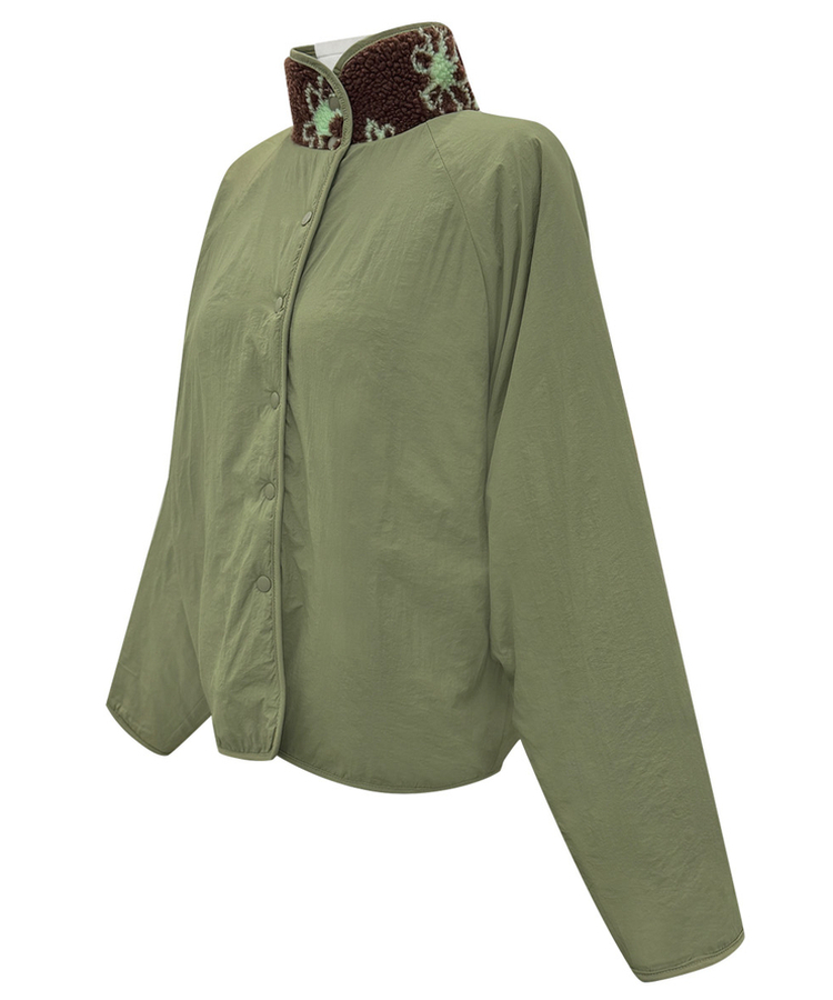 꽃 리버시블 뽀글이 후리스