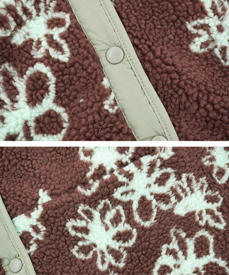 꽃 리버시블 뽀글이 후리스