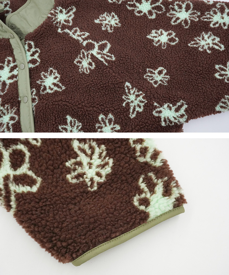 꽃 리버시블 뽀글이 후리스