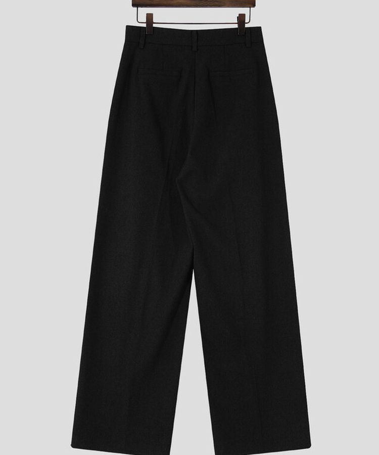 【丈別】【起毛】ダストピンタックロングワイドスラックス