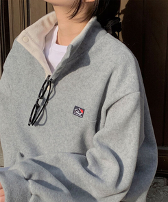 バイカラープラケットボタントレーナー Merange Gray