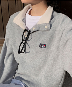 バイカラープラケットボタントレーナー Merange Gray