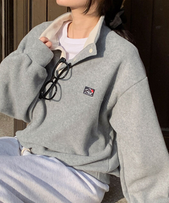 バイカラープラケットボタントレーナー Merange Gray