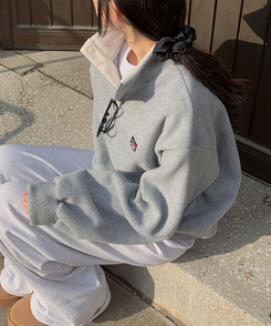 バイカラープラケットボタントレーナー Merange Gray