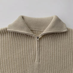 카라멜 오버핏 데일리 겨울 긴팔 반집업 니트 루즈핏 캐주얼 빈티지 빅사이즈 맨투맨 5color