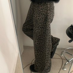レオパードワイドパンツ BROWN