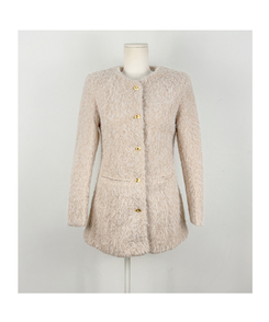 ダンブルツイードノーカラーミニワンピース