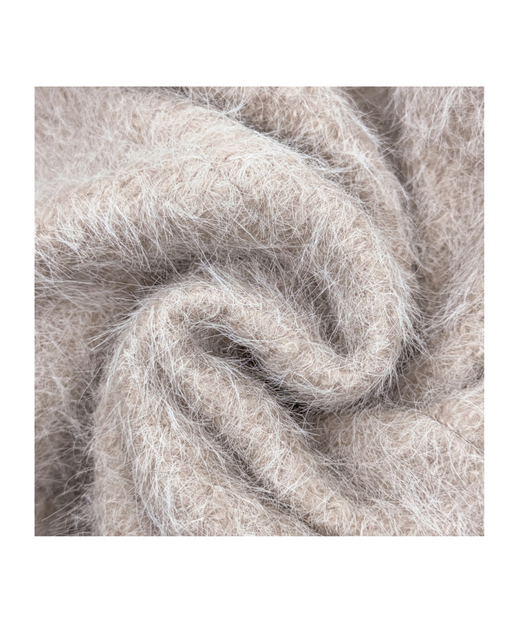 ダンブルツイードノーカラーミニワンピース