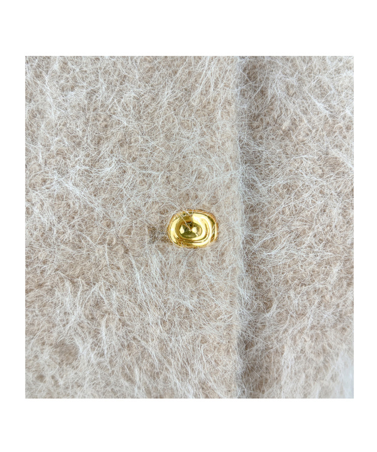 ダンブルツイードノーカラーミニワンピース