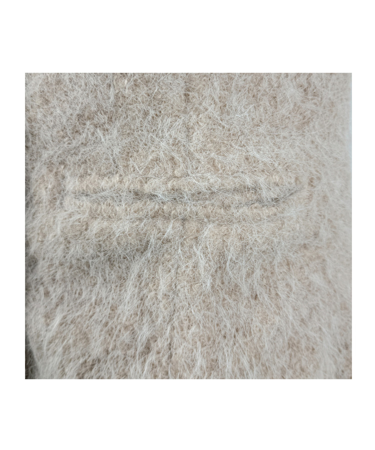 ダンブルツイードノーカラーミニワンピース