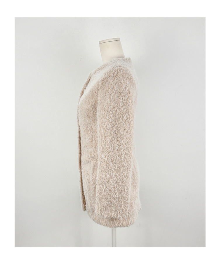 ダンブルツイードノーカラーミニワンピース