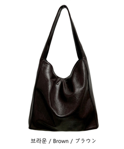 ナイトレザーショルダービッグバッグ