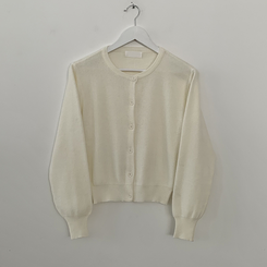 기본가디건 라운드 세미크롭 아방핏 니트가디건