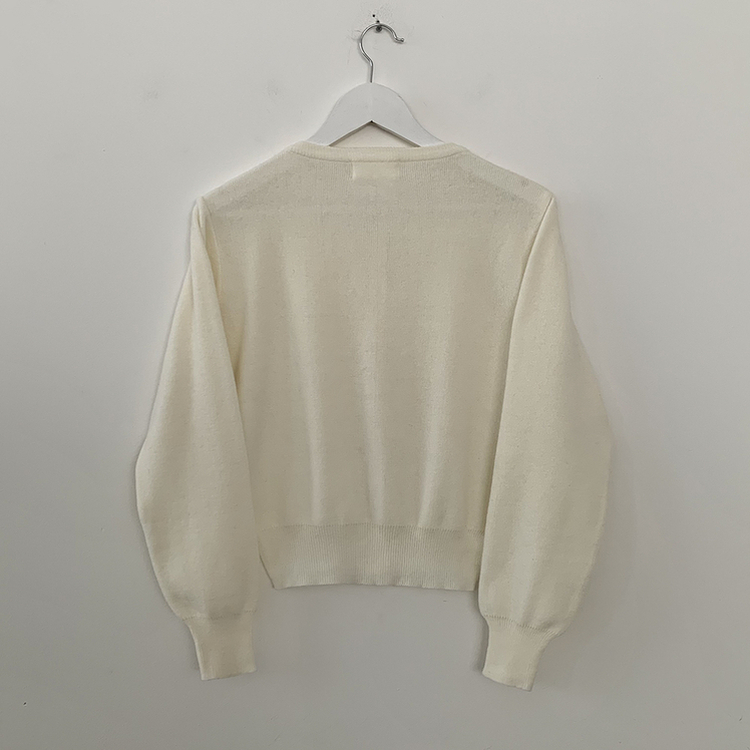 기본가디건 라운드 세미크롭 아방핏 니트가디건