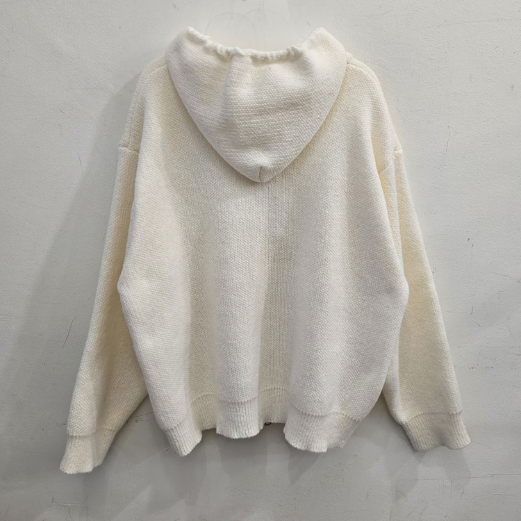 フードニットジップアップカーディガン(5color)