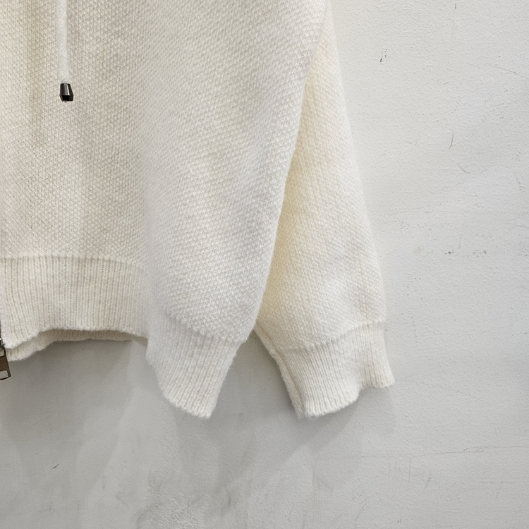 フードニットジップアップカーディガン(5color)