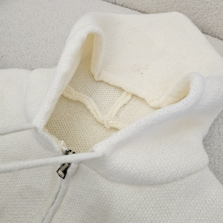 フードニットジップアップカーディガン(5color)