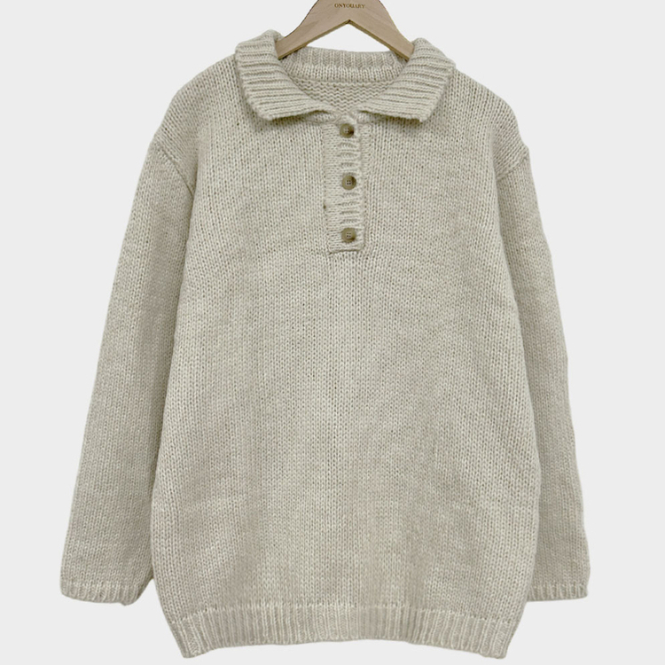 크리미 배색 카라 도톰 아방핏 고퀄리티 니트 원피스