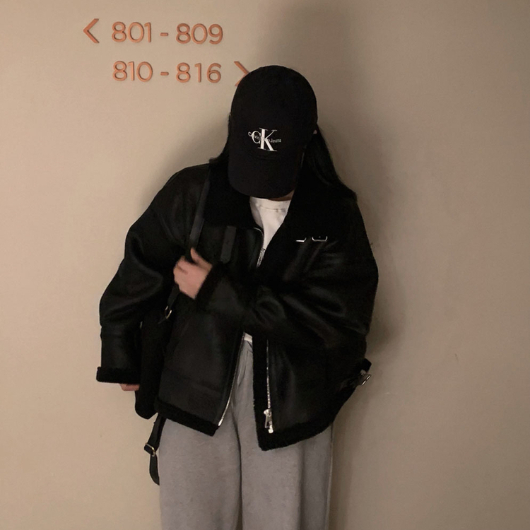 무스탕 종결 털빠짐 없는 하이퀄리티 오버핏 레더 양털 무스탕