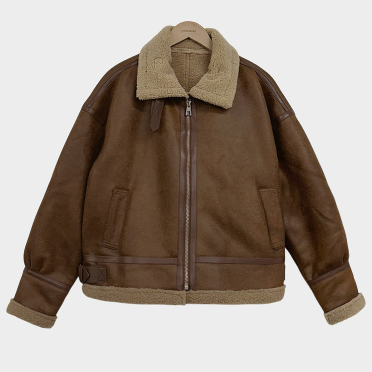 무스탕 종결 털빠짐 없는 하이퀄리티 오버핏 레더 양털 무스탕