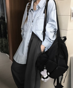 バックバッグ・スクールバッグ ツーポケットデイリールーズバックパック BLACK