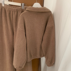 【SET】ボアフリースベアニット ストリングロングパンツ