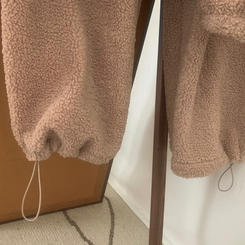 【SET】ボアフリースベアニット ストリングロングパンツ