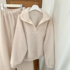 【SET】ボアフリースベアニット ストリングロングパンツ