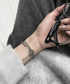 ジュエリー サージカルレイヤードチェーンブレスレット BASIC