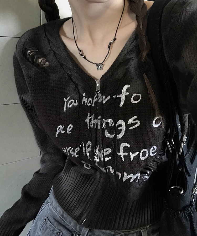 レザー蝶々ネックレス BLACK