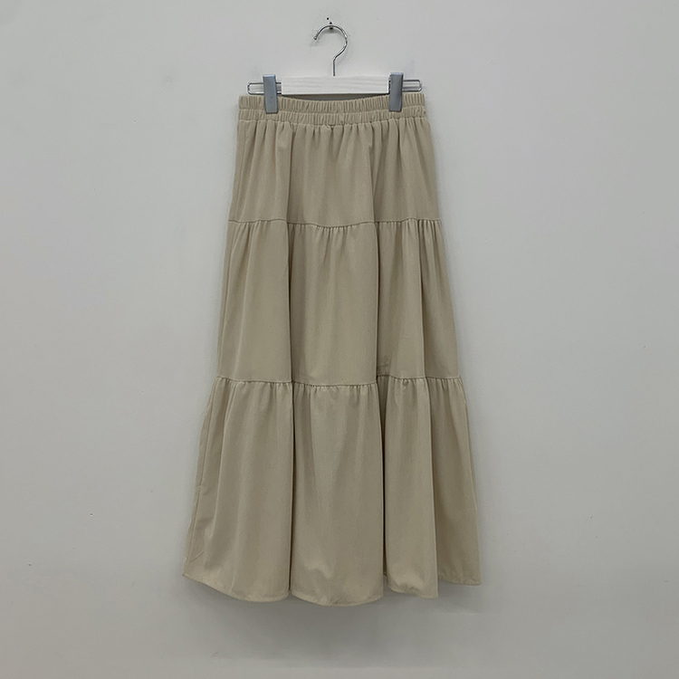 모리걸 아메카지 빈티지 골덴 밴딩 캉캉 롱스커트