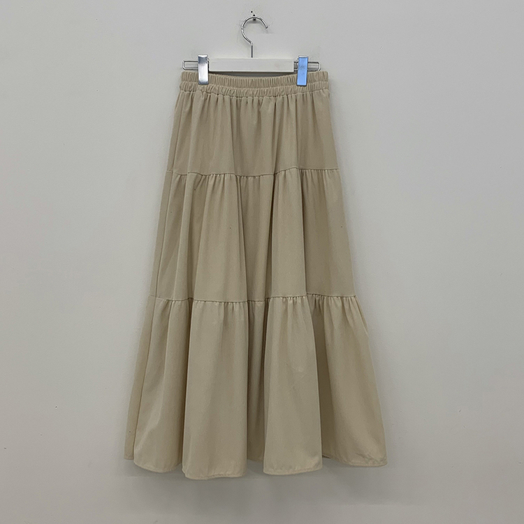 모리걸 아메카지 빈티지 골덴 밴딩 캉캉 롱스커트