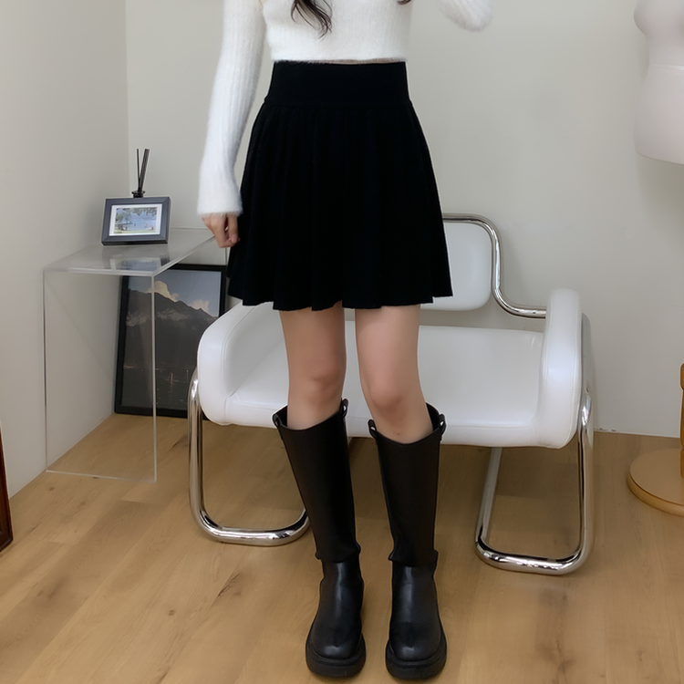 ムードミップバンディングミニスカート BLACK