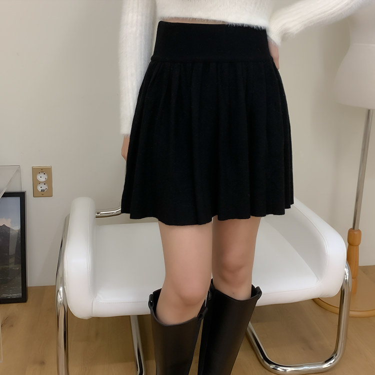 ムードミップバンディングミニスカート BLACK