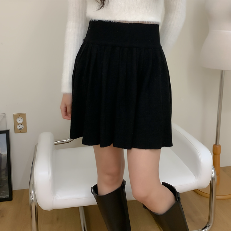 ムードミップバンディングミニスカート BLACK