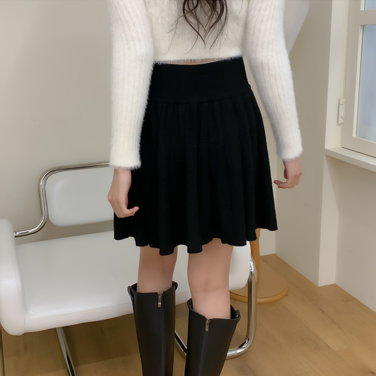 ムードミップバンディングミニスカート BLACK