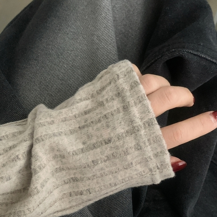 이너블 골지버튼 여리핏 긴팔니트 티셔츠 4color 베이지