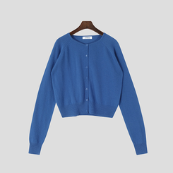 【whiplumXSONA 初コラボ！】 ウール100%ラウンドネック羊毛カーディガン