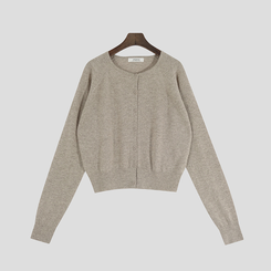 【whiplumXSONA 初コラボ！】 ウール100%ラウンドネック羊毛カーディガン