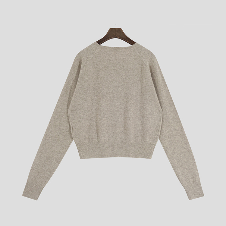 【whiplumXSONA 初コラボ！】 ウール100%ラウンドネック羊毛カーディガン