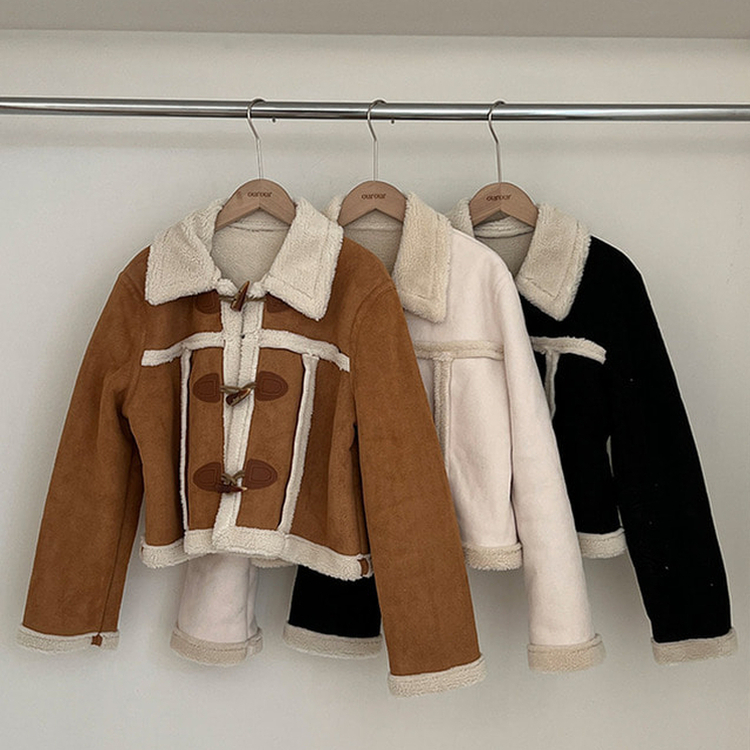 베이비 양털 떡볶이 무스탕 자켓