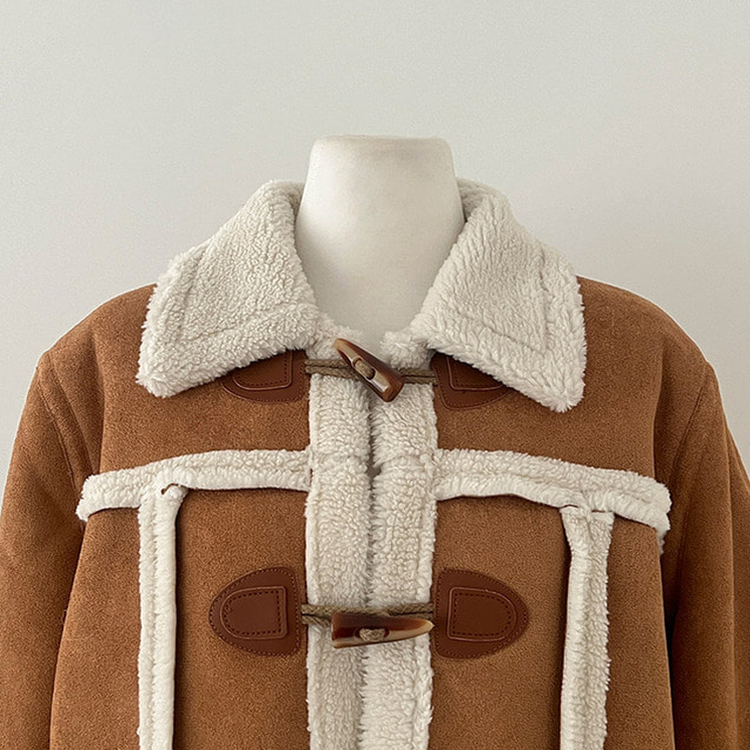 베이비 양털 떡볶이 무스탕 자켓