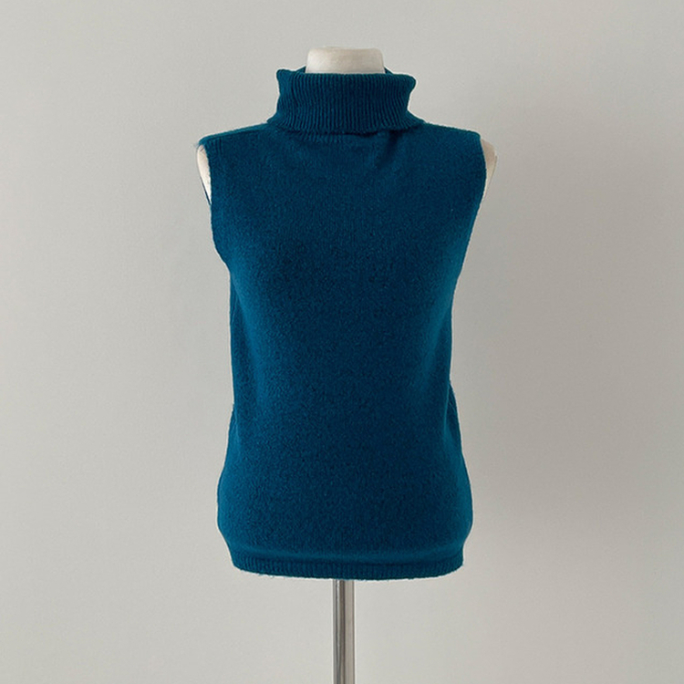 레빗 레이어드 폴라 브이넥 니트 투피스 세트