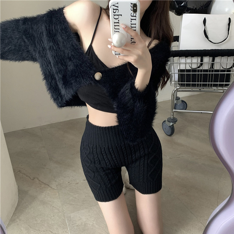 ニットインナーパンツ BLACK